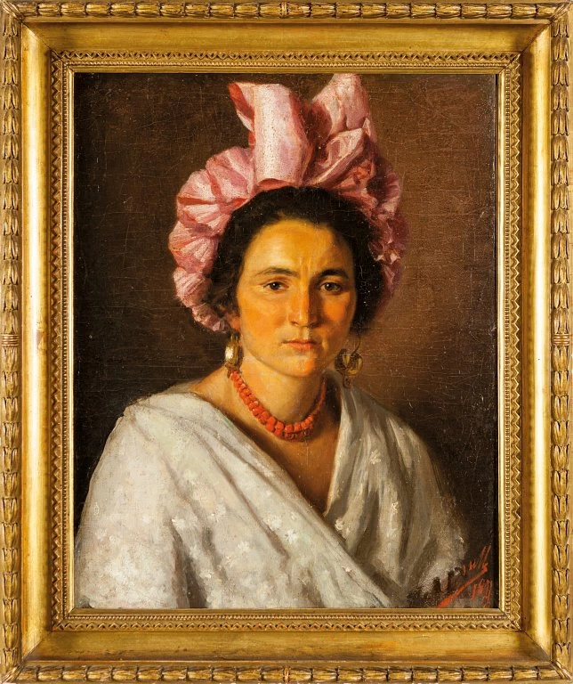 Ritratto di Giovane popolana con collana di corallo